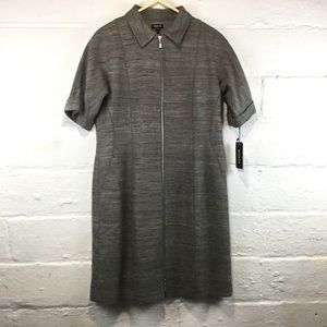 Worth New York Silk Sheath Dress Full Zip Size 12